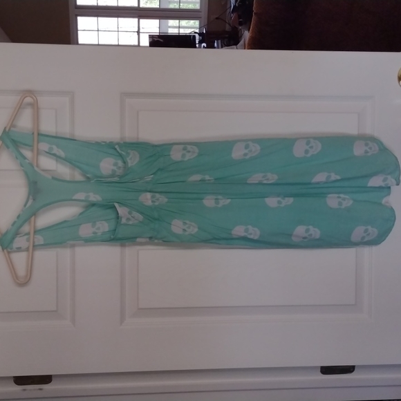 Pastel Goth Skull Beach Coverup High Low - Picture 7 of 7